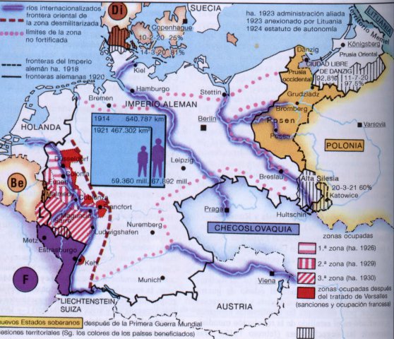 Europa, 1920. Alemania, tras el Tratado Versalles